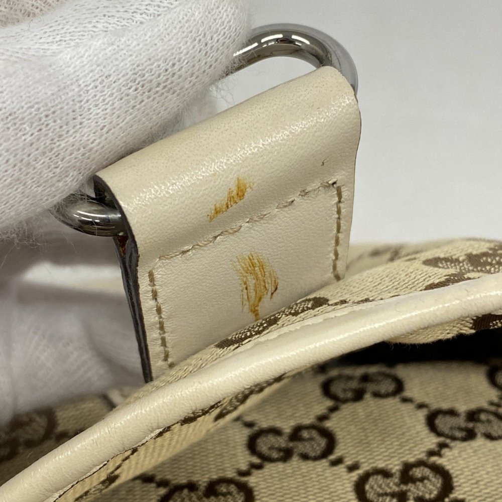 Gucci GG Canvas Shoulder Bag 145858 Brown White Men's - Picture 7 of 14